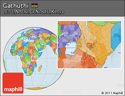 Political Location Map of Gathuthi