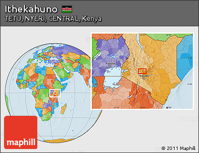 Political Location Map of Ithekahuno
