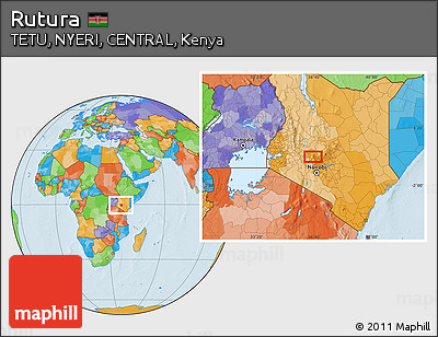Political Location Map of Rutura
