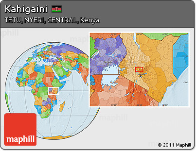 Political Location Map of Kahigaini