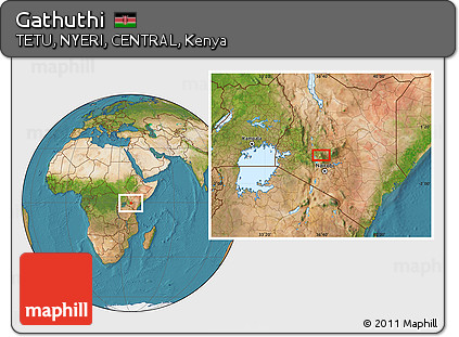 Satellite Location Map of Gathuthi