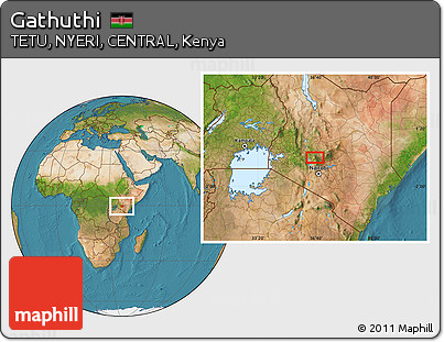 Satellite Location Map of Gathuthi