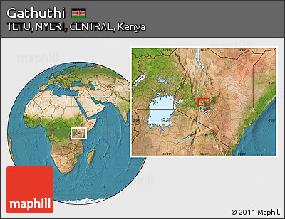 Satellite Location Map of Gathuthi