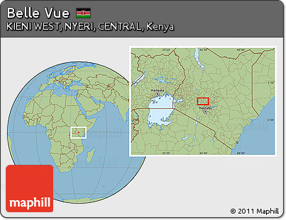 Savanna Style Location Map of Belle Vue