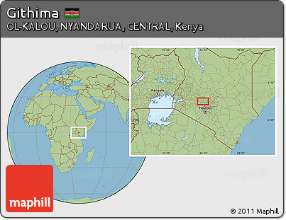 Savanna Style Location Map of Githima