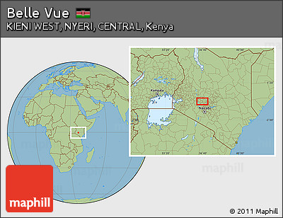 Savanna Style Location Map of Belle Vue