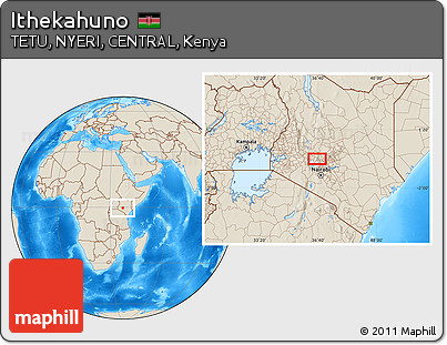 Shaded Relief Location Map of Ithekahuno