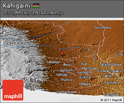 Physical Panoramic Map of Kahigaini