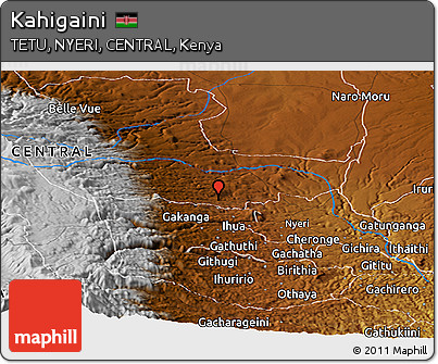 Physical Panoramic Map of Kahigaini