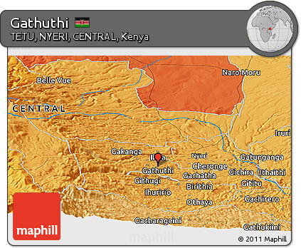 Political Panoramic Map of Gathuthi