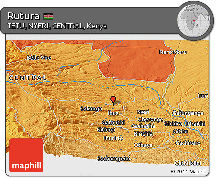 Political Panoramic Map of Rutura