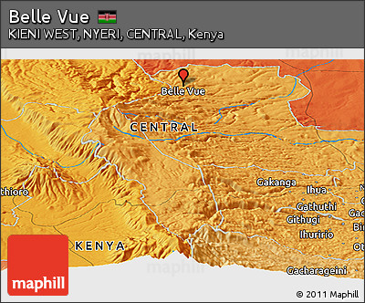 Political Panoramic Map of Belle Vue