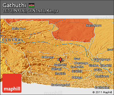 Political Panoramic Map of Gathuthi