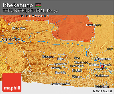 Political Panoramic Map of Ithekahuno