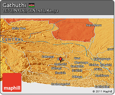 Political Panoramic Map of Gathuthi