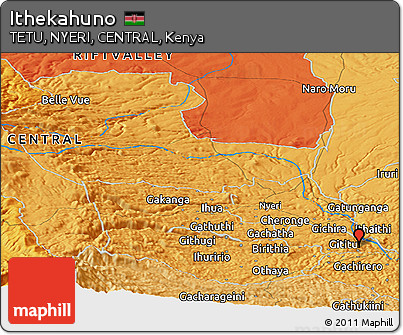 Political Panoramic Map of Ithekahuno