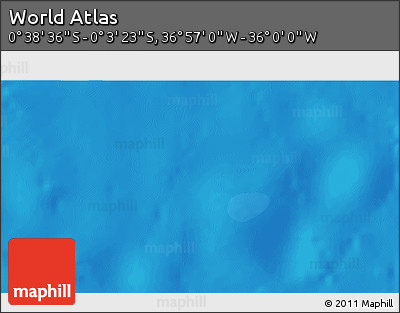 Political 3D Map of the Area around 0° 21' 0" S, 36° 28' 30" W