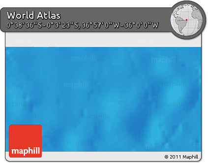 Shaded Relief 3D Map of the Area around 0° 21' 0" S, 36° 28' 30" W
