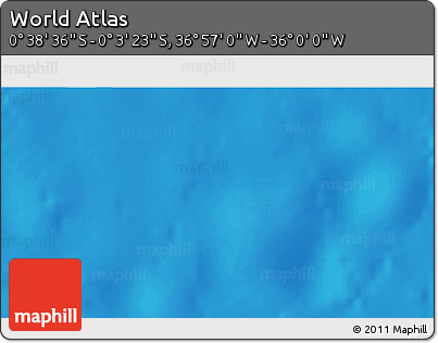 Shaded Relief 3D Map of the Area around 0° 21' 0" S, 36° 28' 30" W