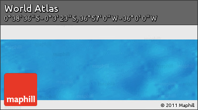 Shaded Relief Panoramic Map of the Area around 0° 21' 0" S, 36° 28' 30" W