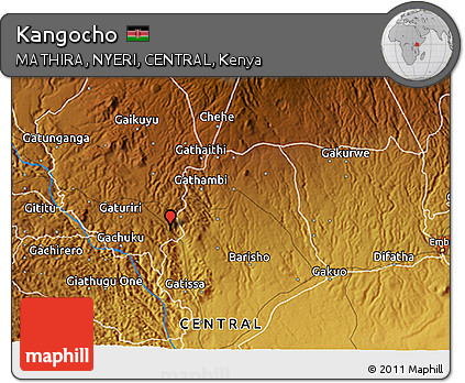 Physical 3D Map of Kangocho