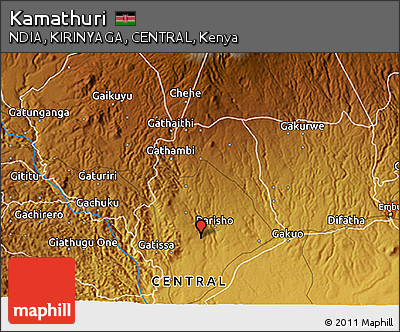 Physical 3D Map of Kamathuri