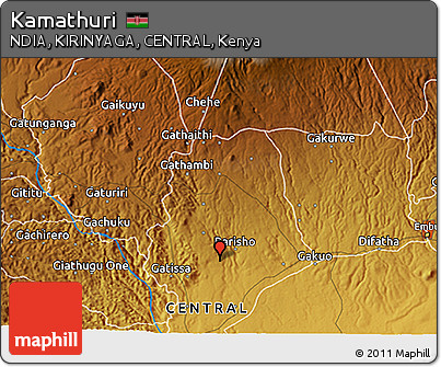 Physical 3D Map of Kamathuri