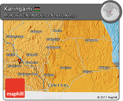 Political 3D Map of Karingaini