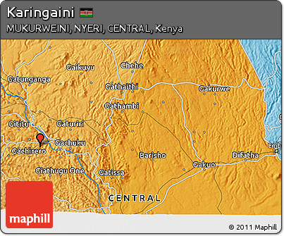 Political 3D Map of Karingaini
