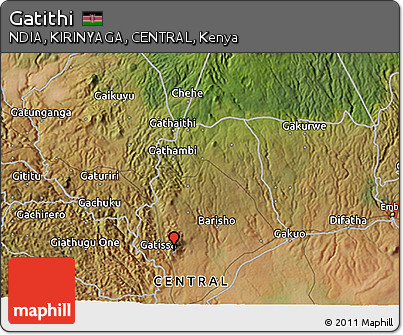 Satellite 3D Map of Gatithi