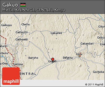 Shaded Relief 3D Map of Gakuo