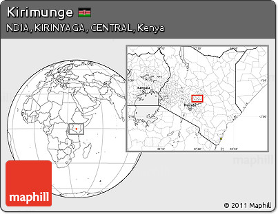 Blank Location Map of Kirimunge