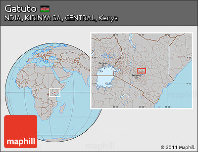 Gray Location Map of Gatuto