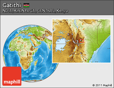 Physical Location Map of Gatithi