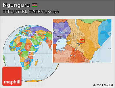 Political Location Map of Ngunguru