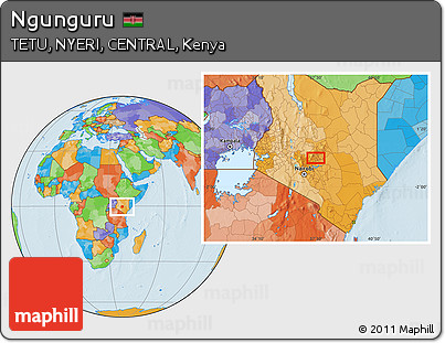 Political Location Map of Ngunguru