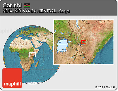 Satellite Location Map of Gatithi