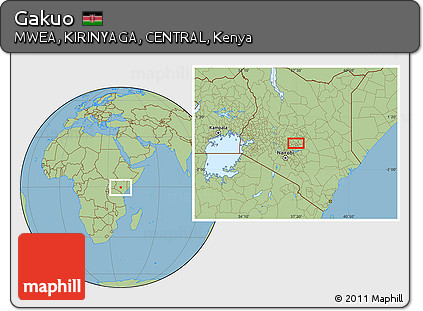 Savanna Style Location Map of Gakuo