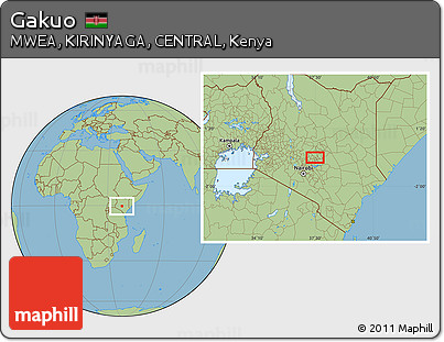 Savanna Style Location Map of Gakuo