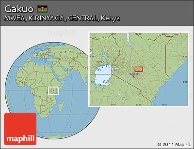 Savanna Style Location Map of Gakuo