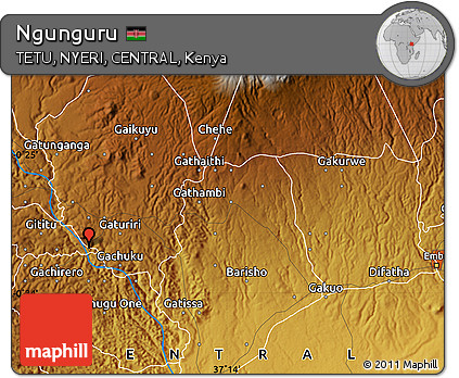 Physical Map of Ngunguru