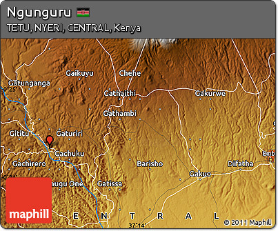 Physical Map of Ngunguru