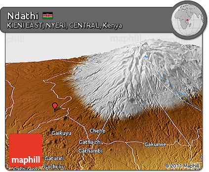 Physical Panoramic Map of Ndathi
