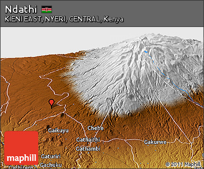 Physical Panoramic Map of Ndathi