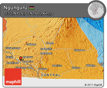 Political Panoramic Map of Ngunguru