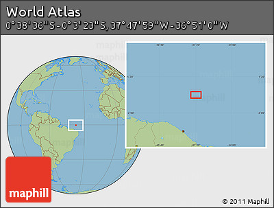 Savanna Style Location Map of the Area around 0° 21' 0" S, 37° 19' 30" W