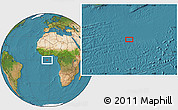 Satellite Location Map of the area around 0° 21' 0" S, 3° 19' 30" W