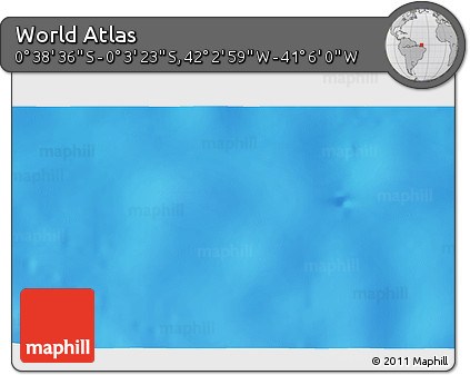 Shaded Relief 3D Map of the Area around 0° 21' 0" S, 41° 34' 30" W