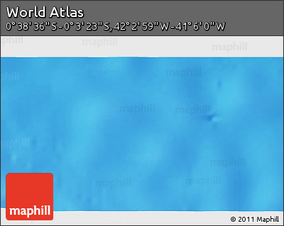 Shaded Relief 3D Map of the Area around 0° 21' 0" S, 41° 34' 30" W