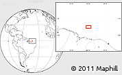 Blank Location Map of the area around 0° 21' 0" S, 42° 25' 29" W